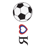 Переводная наклейка «Я люблю футбол»