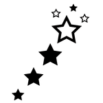 Переводная тату «Черные звезды»