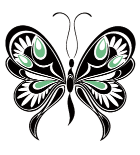 Переводная наклейка «Черная бабочка»