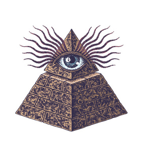 Переводная наклейка «Всевидящее око»