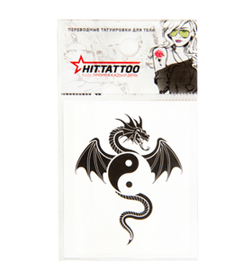 Переводная татуировка «Дракон инь янь»