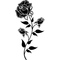 Переводная татуировка "Черная роза"